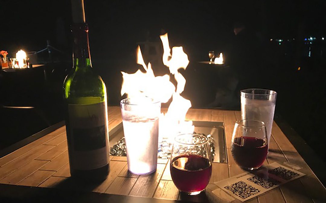 wine and firepit